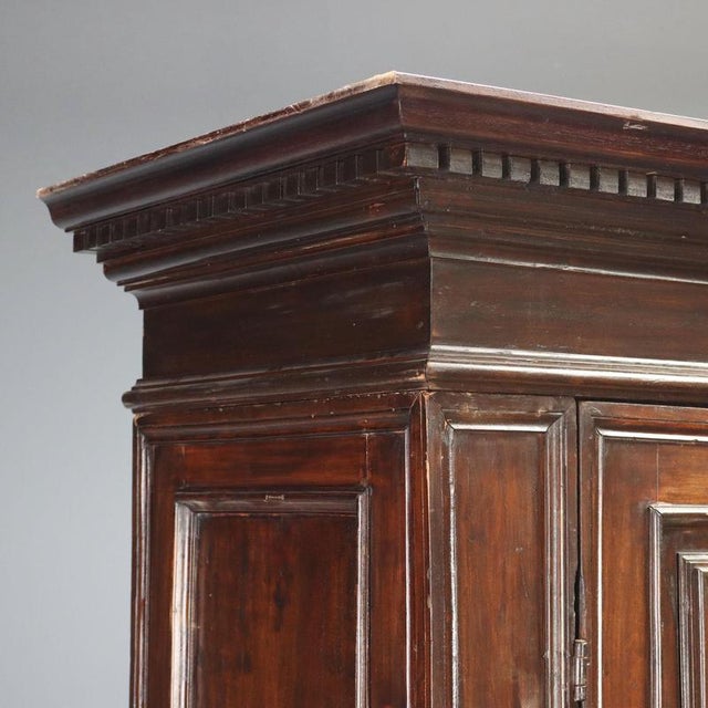 Baroque Style Wardrobe in Walnut-Stained Beech For Sale - Image 4 of 13
