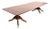 Baker Furniture Style Georgian Banded Mahogany Double Pedestal Extension Dining Table, Newly Refinished For Sale