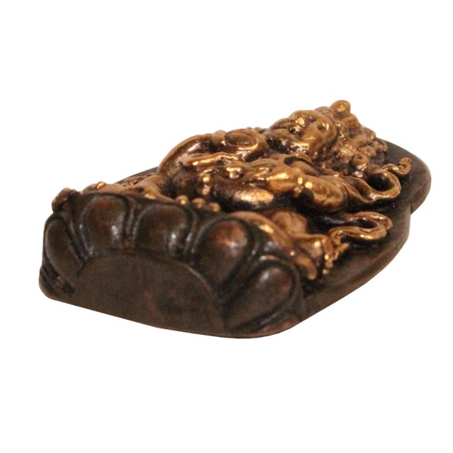 Chinese Handmade Metal Tibetan Zambala Jambhala Pendant Display For Sale - Image 4 of 7