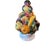 Vintage Italian Ceramic Fruit Topiary. Glazed white compote with various fruits including bananas, pears, oranges and...