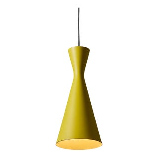 1970s Yellow Metal Diabolo Pendant Lamp Attributed to Stilnovo For Sale
