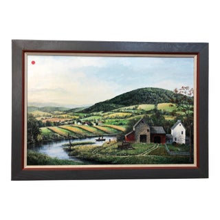 "Summer’s Bounty" – Original Signed Oil on Board (1993) For Sale