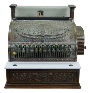 Antique 1908 NCR National Cash Register 349 Total Adding Machine 19"