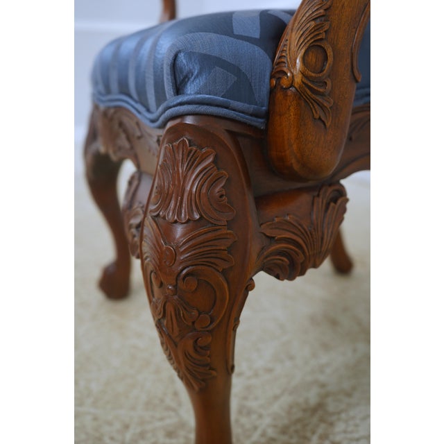 Set of 8 Maitland Smith Mahogany Dining Chairs For Sale - Image 11 of 18