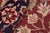 Textile Shabby Chic 1990's Floral Pak-Persian Red/Blue Wool Rug - 8'1'' X 10'0'' For Sale - Image 7 of 9