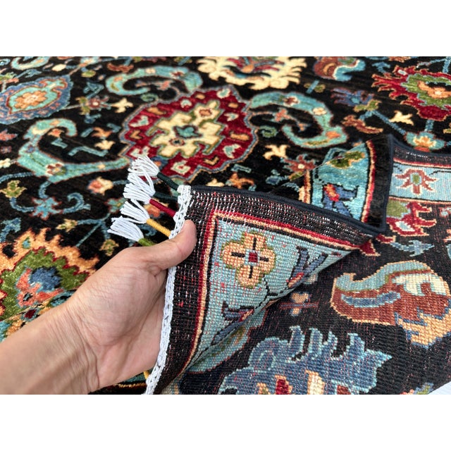 Black Persian Malayer Medallion Hand-Knotted Wool Rug - 4'10" X 6'6" For Sale - Image 13 of 13