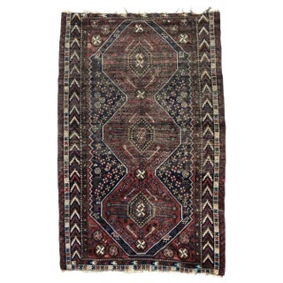 Vintage Wool Ghashghaei Rug For Sale