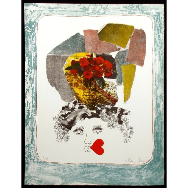 Abstract Expressionist Eva David "Composition" Hand Signed Unframed Lithograph Art For Sale In Denver - Image 6 of 6