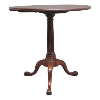 18th Century Carved Mahogany Tripod Table, 1780s For Sale
