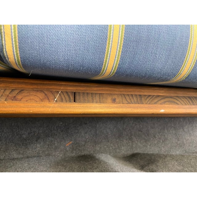 Blue Late 20th Century Farmhouse Rustic This End Up Furniture Co. Solid Pine Sofa For Sale - Image 8 of 12