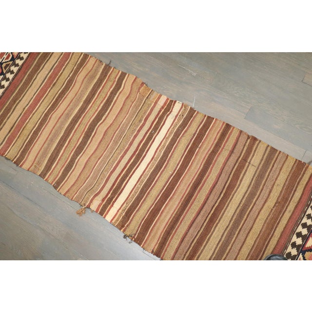 19th Century Zabihi Collection Tribal Caucasian Kilim Textile Rug - 1'8" x 7'7" For Sale - Image 11 of 11