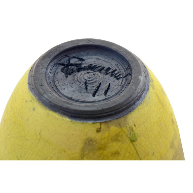 Chartreuse Green Studio Art Vase For Sale In Chicago - Image 6 of 7