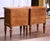 Pair of 20th C. Louis XVI Style Inlaid Walnut Nightstands With Parquetry Detail For Sale - Image 9 of 11