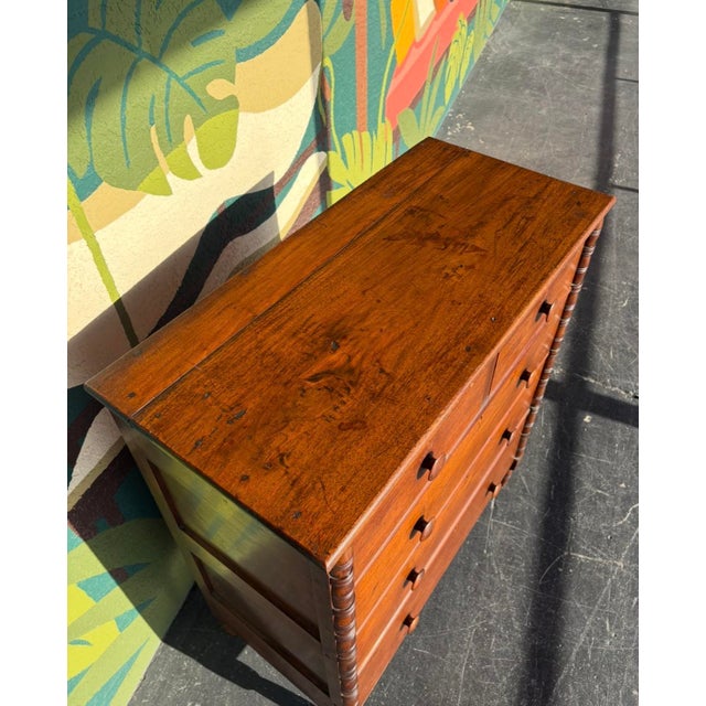 Early 20th Century Antique American Sheraton Tallboy For Sale - Image 5 of 16