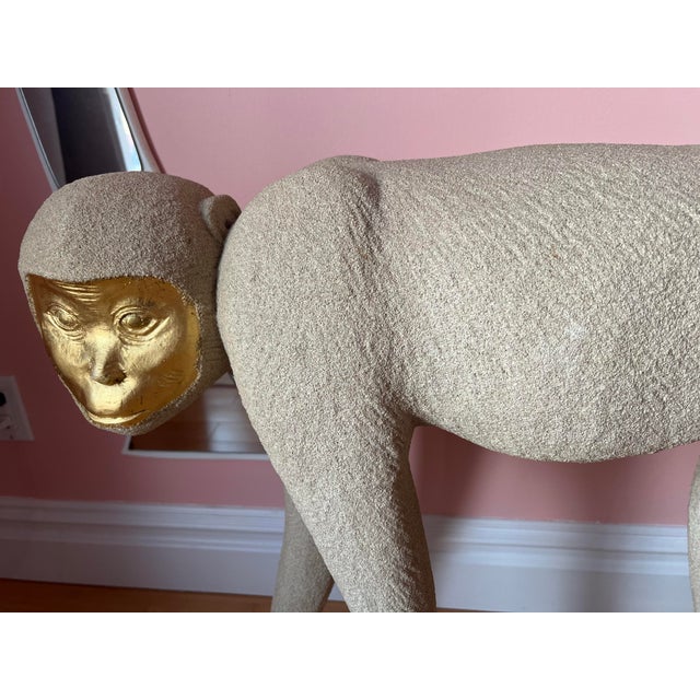 1980 Texture Life Size Monkey Statues - a Pair For Sale - Image 9 of 12