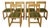 Wood and Fabric Dining Chairs, 1960s, Set of 6 For Sale