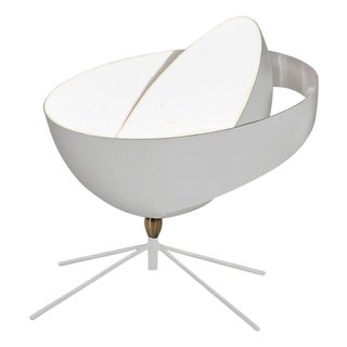 Mid-Century Modern White Saturn Table Lamp from Serge Mouille For Sale