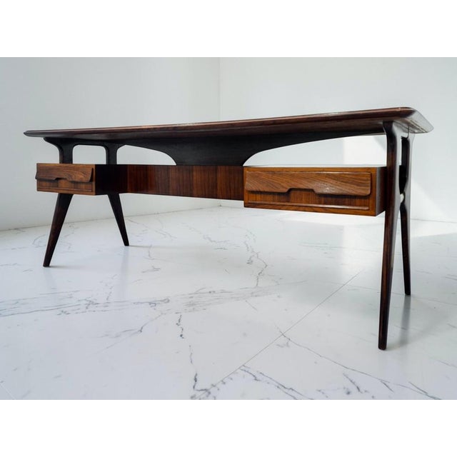 Black Mid-Century Modern Italian Executive Desk by Vittorio Dassi, 1956 For Sale - Image 8 of 18