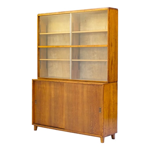 Vintage Bookcase in Oak For Sale
