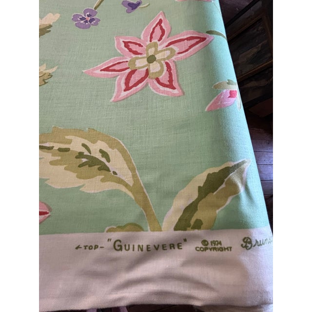 1970s 24 Yards of Brunschwig & Fils Floral Fabric in 2 Pieces, From the 1970s For Sale - Image 5 of 8