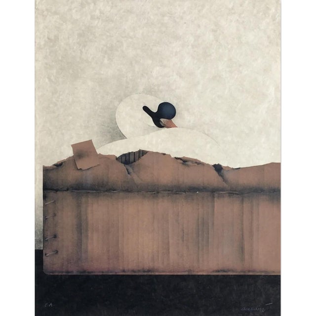 Jean-Paul Donadini, Le cygne dans le carton, Lithograph For Sale