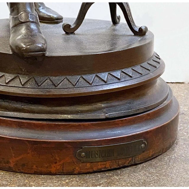 Large French Bronze Spelter Figure of a Musician, After Mathurin Moreau For Sale - Image 10 of 13
