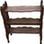 Brown Vintage English Wooden Book Trough With Cane Sides For Sale - Image 8 of 11