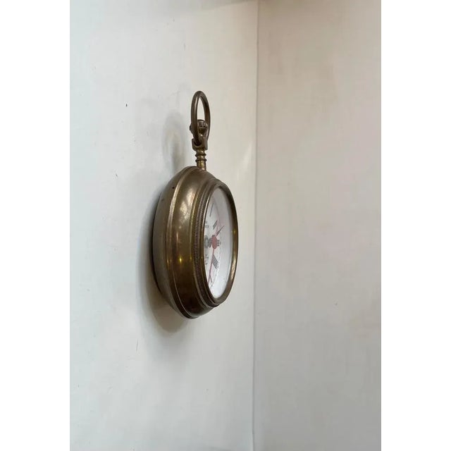 Railway Chronometer Brass Jumbo Wall Clock, 1970s For Sale - Image 6 of 10