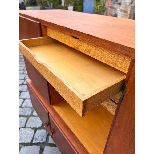 Teak Highboard with Round Handles For Sale - Image 9 of 11