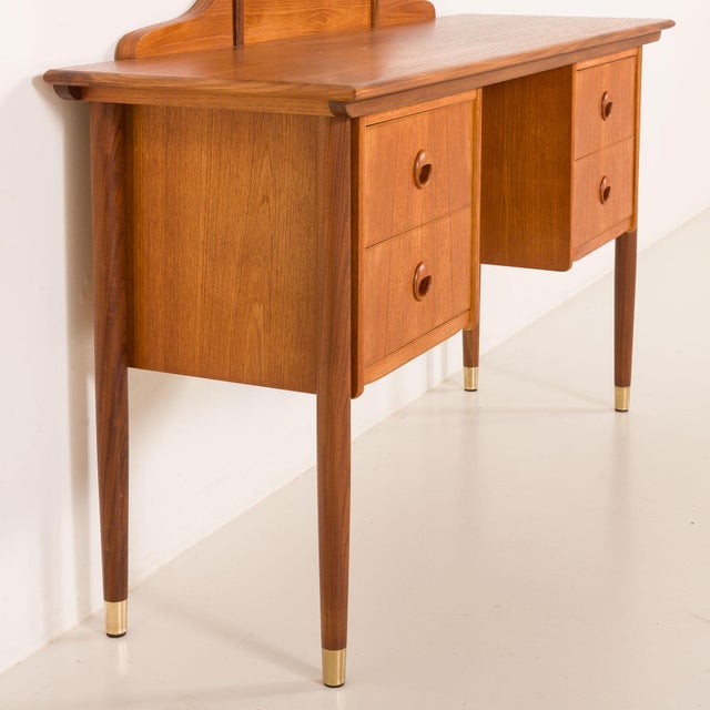 Mid-Century Modern Scandinavian Dressing Table with Adjustable Mirrors, 1960s For Sale - Image 10 of 15