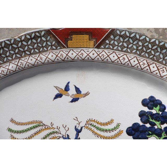 Rare Set of Three Platters Ac Harley Jones Stoke on Trent Ye Olde Chinese Willow For Sale - Image 6 of 13