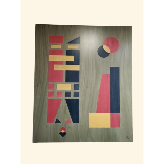 José Fernández Polo, Marquetry: Couples, 1998, Oak For Sale - Image 4 of 4
