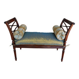 Regency Style Mahogany Settee Bench For Sale