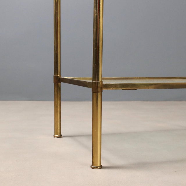 Vintage Brass Coffee Table with Double Glass Tops, 1970s For Sale - Image 5 of 8