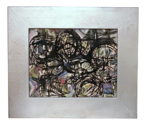 Modernist Norman Gorbaty Oil Painting, Circa 1950s