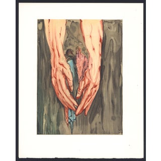 1963 Dalí Divine Comedy Engraving Enfer Chant 31 "Dans Les Mains D'Antée" (In the Hands of Anteus) For Sale