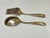 1950s S. Kirk Repousse Pattern Sterling Silver Large Heavy Serving Spoon & Fork Utensil Set. No Monogram For Sale - Image 13 of 15