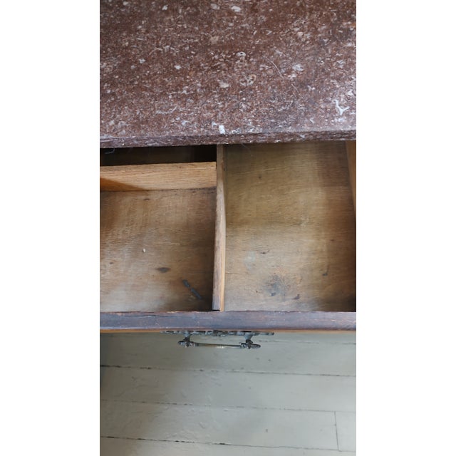 19th Century Marble Top Possum Belly Copper Lined Bins Kitchen Bakers Cabinet For Sale - Image 13 of 18