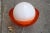 Pop Art Orange White Ball Table Lamp from Guzzini, 1960s For Sale - Image 3 of 10