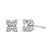 Immerse yourself in the wintry sparkle of these elegant stud earrings, meticulously crafted from 10K white gold and...
