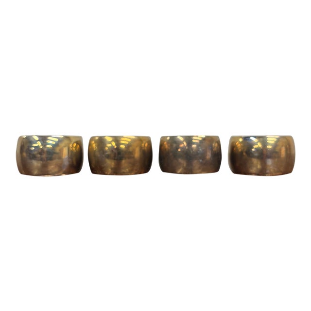 Vintage Brass Napkin Rings - Set of 4 For Sale