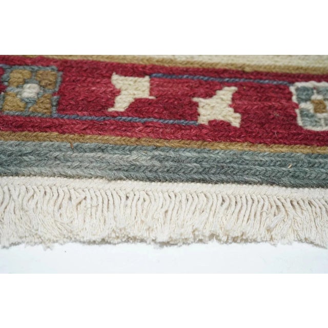 Green Turkish Sumak Rug 8'11'' X 11'11'' For Sale - Image 8 of 12