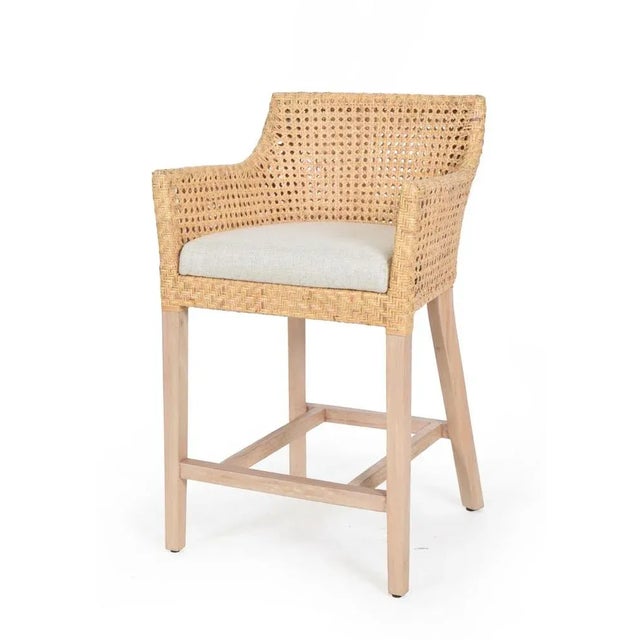 Our pieces are handmade with care, however, we cannot take custom requests. Blora Counter Chair. Mahogany Wood Frame,...