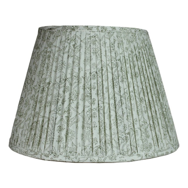 12" Spencer Elm Gathered Fabric Lampshade For Sale