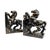 Mid-Century Modern 1950s Black Ceramic Horse Bookends - Black & Gold For Sale - Image 3 of 6