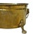Metal Vintage Asian Motif Lion Head Oval Brass Cachepot Planter For Sale - Image 7 of 9