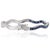 Metal Versatile 4.75 Ct Blue Sapphire Channel Set Hinged Wave Bangle Bracelet by Carat&Her For Sale - Image 7 of 12