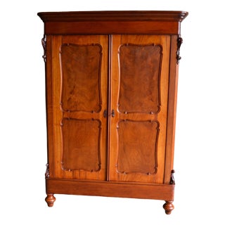 Antique Mahogany Biedermeier Maids Cupboard For Sale