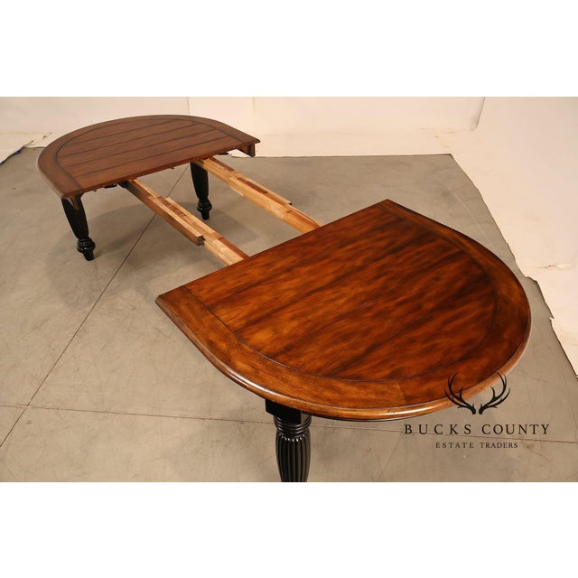 Oskar Huber Farmhouse Style Oval Extension Dining Table With 2 Leaves For Sale - Image 12 of 16