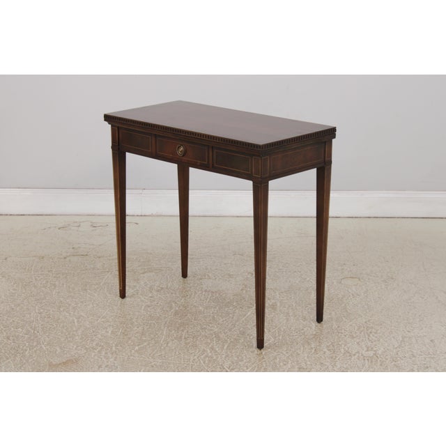 English English Style Flip Top Mahogany Game Hall Table For Sale - Image 3 of 16